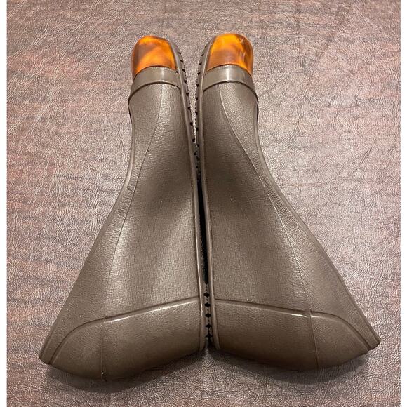 Crocs Brown Wedge Heels with Tortoiseshell‎ Cap Toe Size 8 Women’s Career Office - Picture 5 of 8